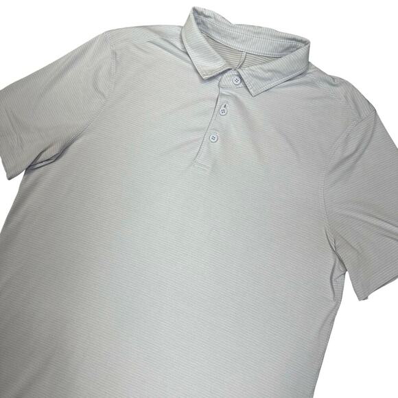 Lululemon Men's M Blue‎ Striped Lightweight Polo - Golf Outdoor - Picture 1 of 9